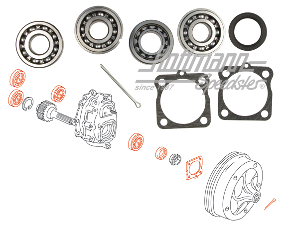 Set cuscinetto ruota, posteriore, Furgone T1, completo, 63-67 | 211 501 283 Satz | 089-3080-12