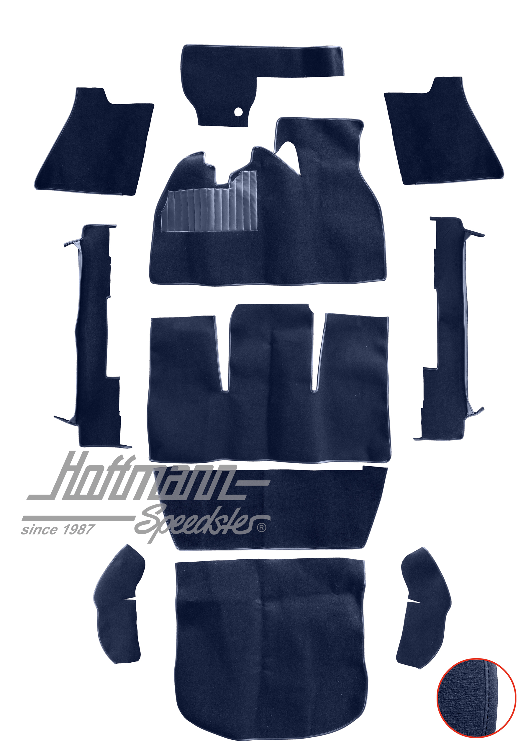 Set tappeti, Maggiolino Berlina, 1302, blu |  | 026-5624