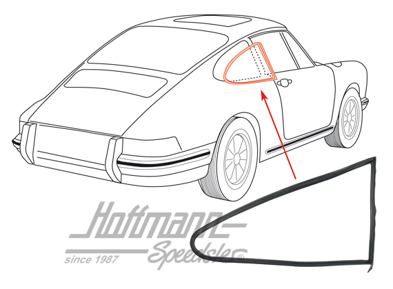 Guarnizione, deflettore, esterno, -77, destra | 901 543 902 20 | 515-0980-02