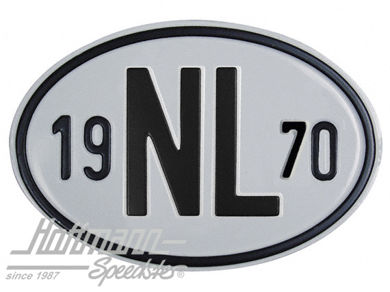 Targa sigla internazionale "NL" (Paesi Bassi), "1970", alluminio |  | 020-2391-70