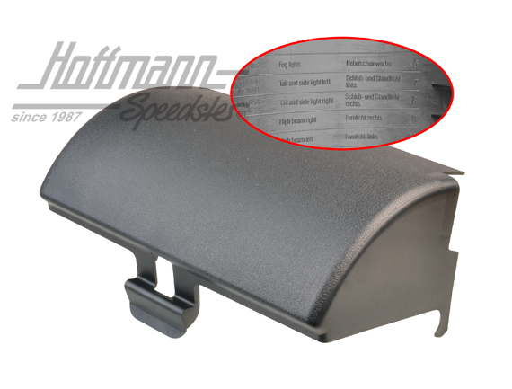 Copertura, quadro dei fusibili, nera | 251 937 071 01C | 360-0100