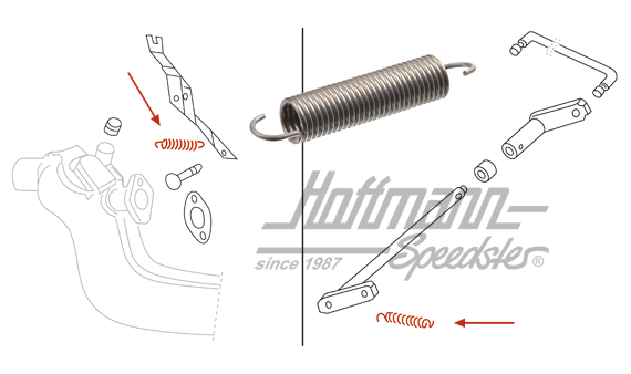 Molla, leva scambiatore di calore / pedale acceleratore | 211 255 271 | 020-0104-30