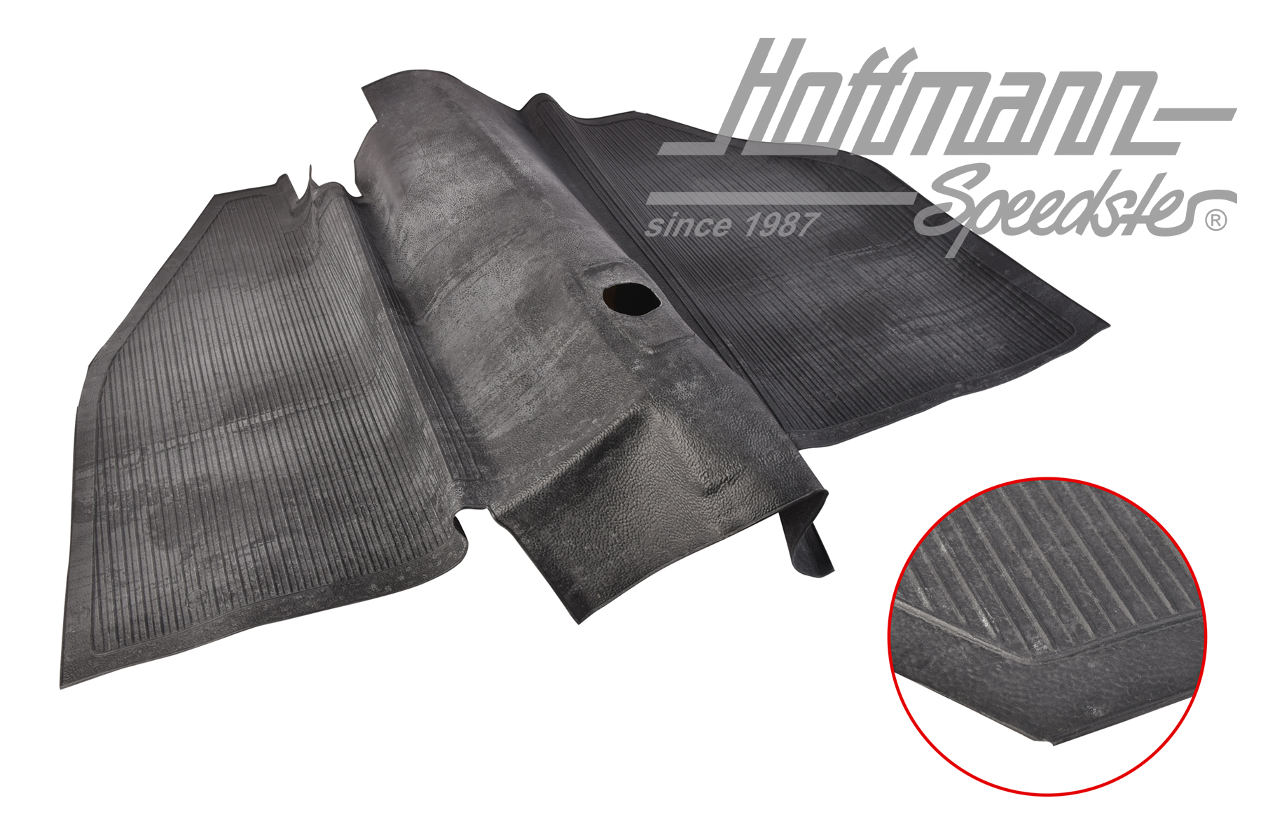 Copertura in gomma, piastra di fondo, anteriore, nera | 1BM 863 703 | 020-0027-02