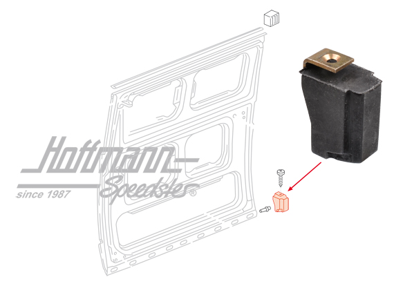 Tampone di arresto, porta scorrevole, inferiore | 251 843 312 A | 360-4015-60