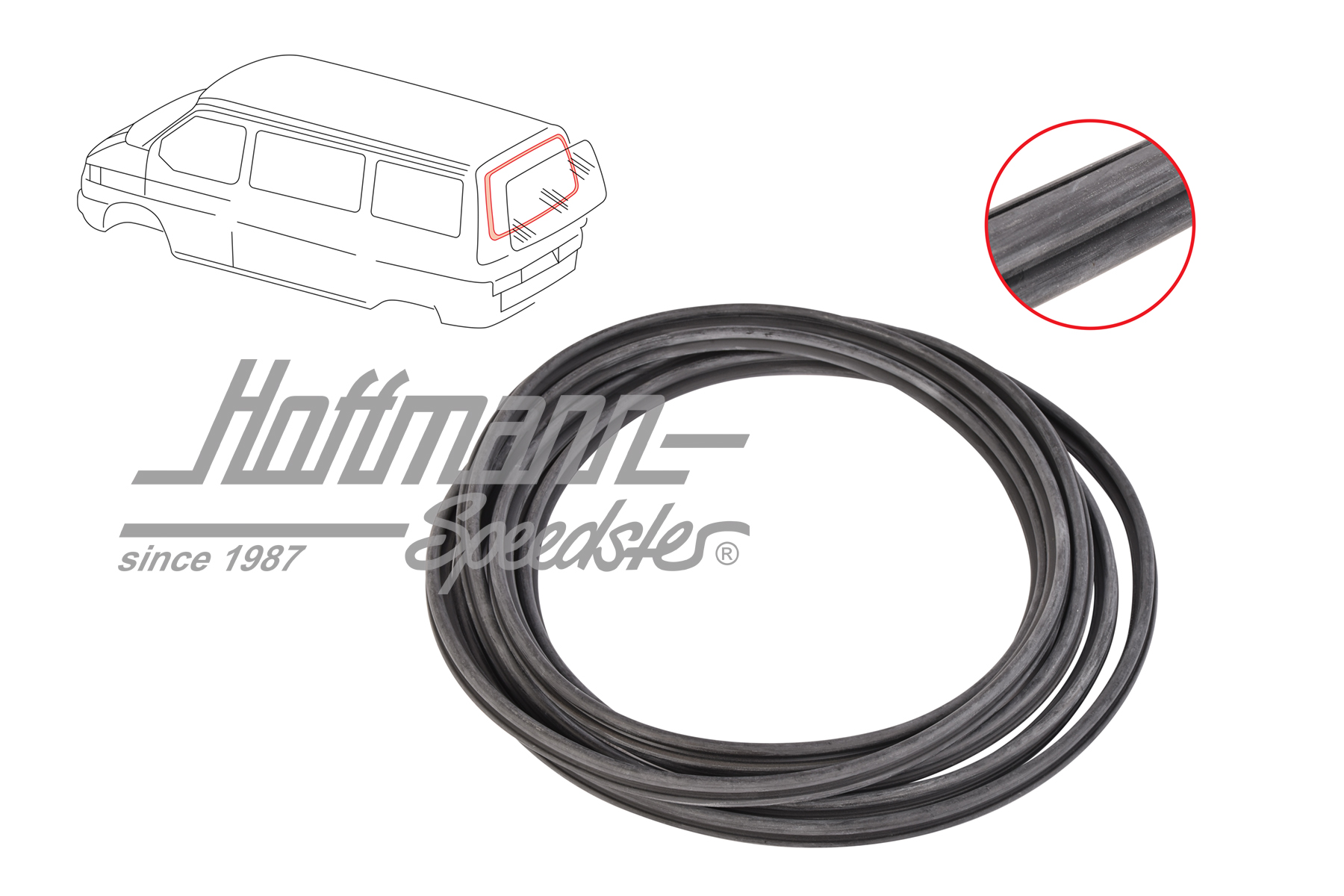 Guarnizione, lunotto
, portellone posteriore

, Furgone T4 | 701 845 121 A/R | 408-1444