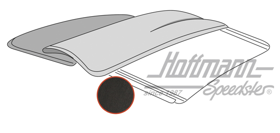 Fodera per tetto pieghevole, 55-56, Sonnenland, nera | --- --- --- | 055-7183-21