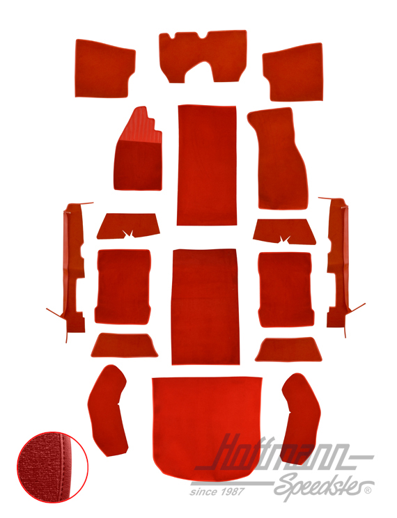 Set tappeti, Maggiolino Berlina, 8.72-, rosso chiaro |  | 026-5827