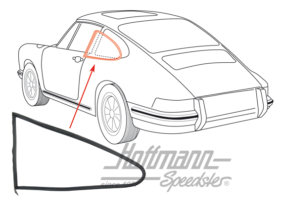 Guarnizione, deflettore, esterno, -77, sinistra | 901 543 901 20 | 515-0980-01