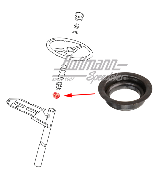 Cuscinetto, colonna di guida sopra, Furgone T2/3, 74-92                                             