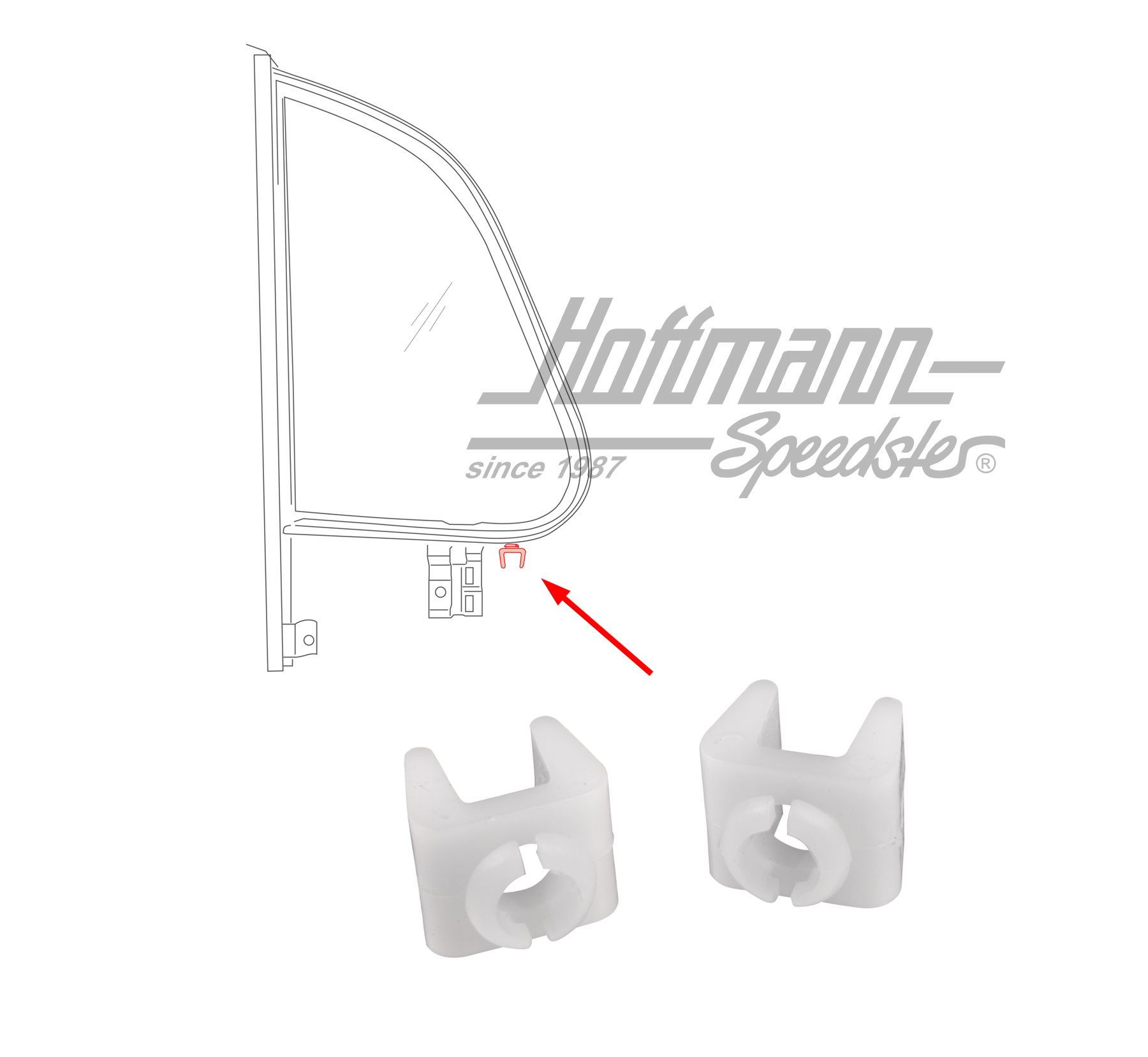 Clips, telaio deflettore
, 8.64- | 111 837 469 | 020-5196-30