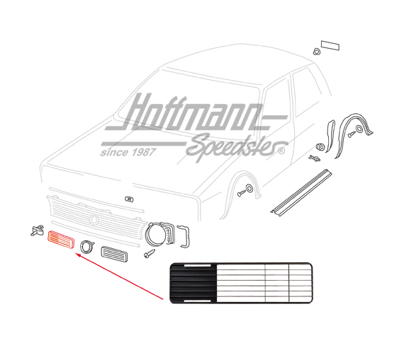 Copertura, maschera frontale, in basso, aperta, sinistra | 171 853 661 | 180-0490-01