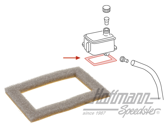 Guarnizione, serbatoio olio dei freni, superiore | 211 611 335 | 090-3041-10