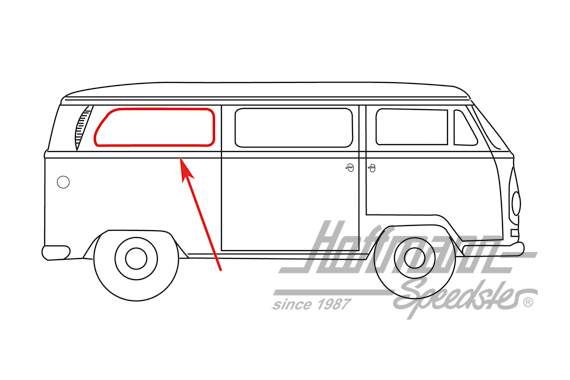 Guarnizione finestra laterale, posteriore, con scanalatura | 244 845 341 B | 090-6112-10