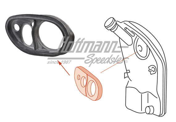 Guarnizione, filtro dell'olio, parafango interno, 65-72                                             