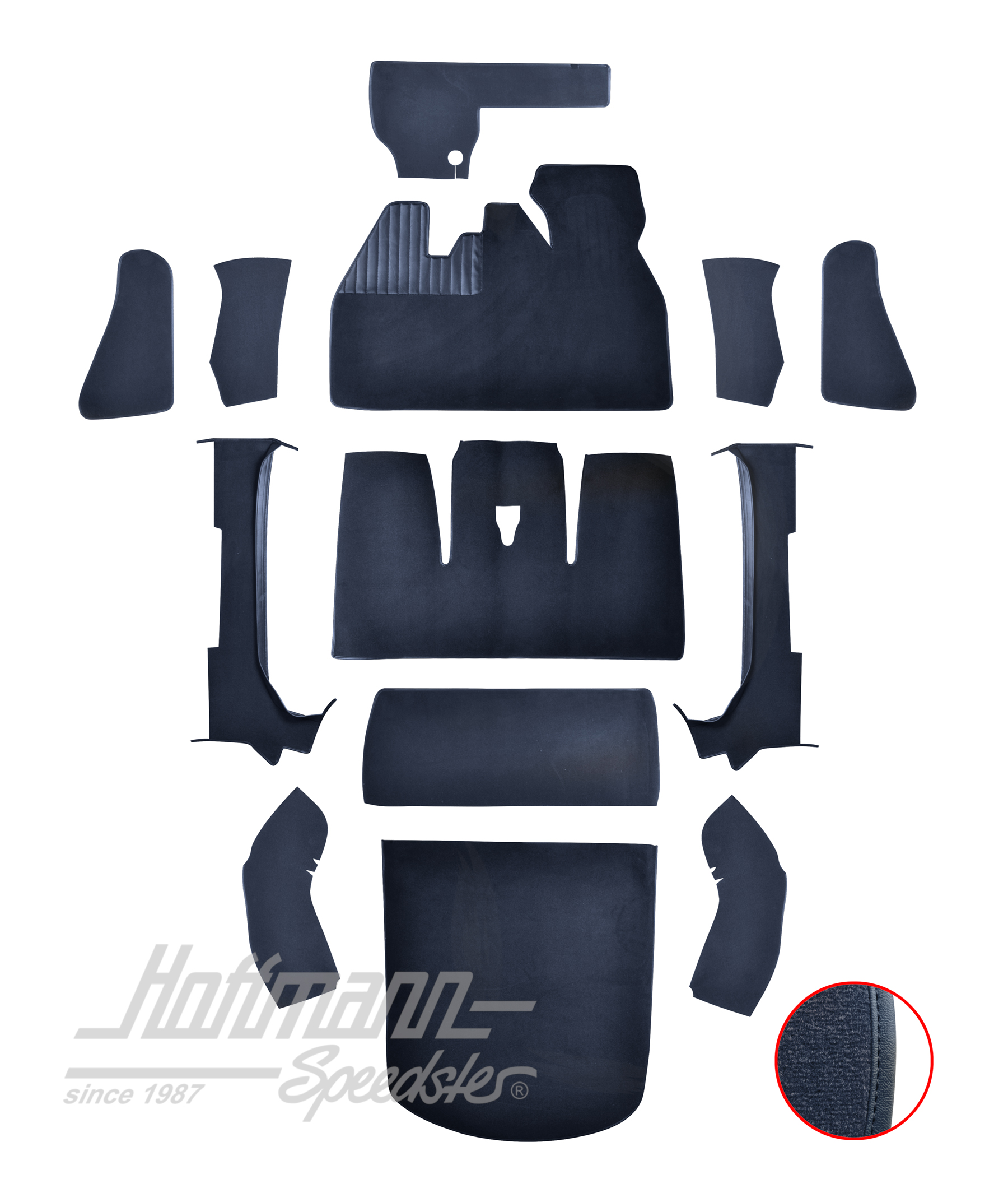 Set tappeti, Maggiolino Cabriolet, 1302, blu |  | 026-6024