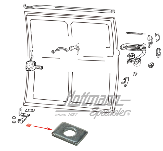 rondella quadrata, rulli di guida | 211 843 449 | 097-1041-05