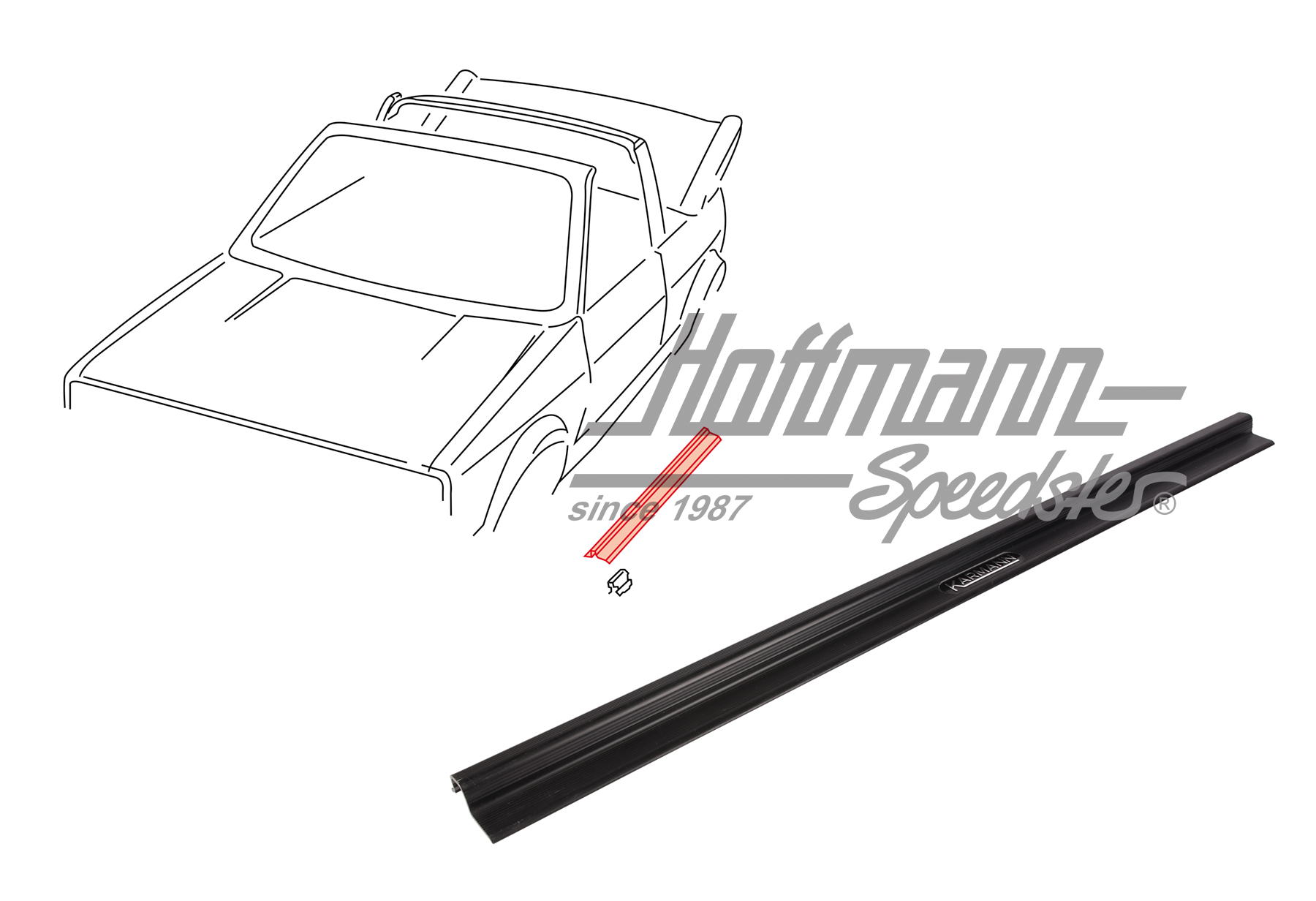 Modanatura di accesso, Golf 1 Cabriolet, Karmann | 155 853 369 A | 180-3168