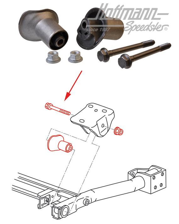 Set di cuscinetti in gomma, asse posteriore, Golf 2 | 191 501 541 | 204-9030-10