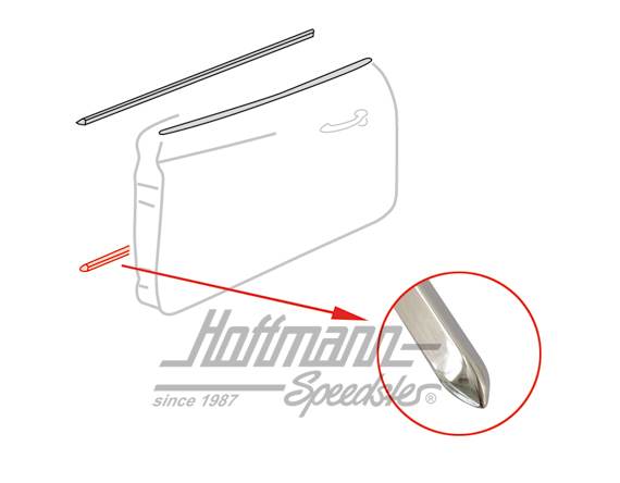 Modanatura, rivestimento portiera, inferiore, 8.55-7.66 | 141 853 103 | 066-0028-30