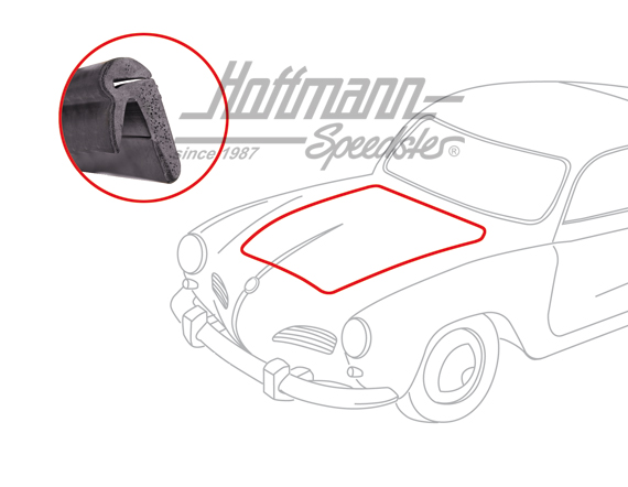 Guarnizione cofano anteriore, Karmann Ghia | 141 823 705 A | 060-0040
