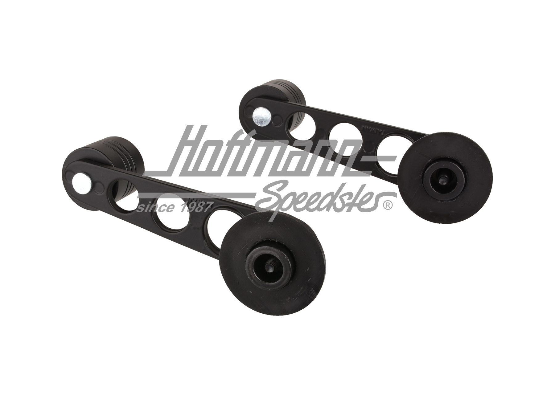 Manovella alzavetro, nera, emblema edizione WOB                                                     