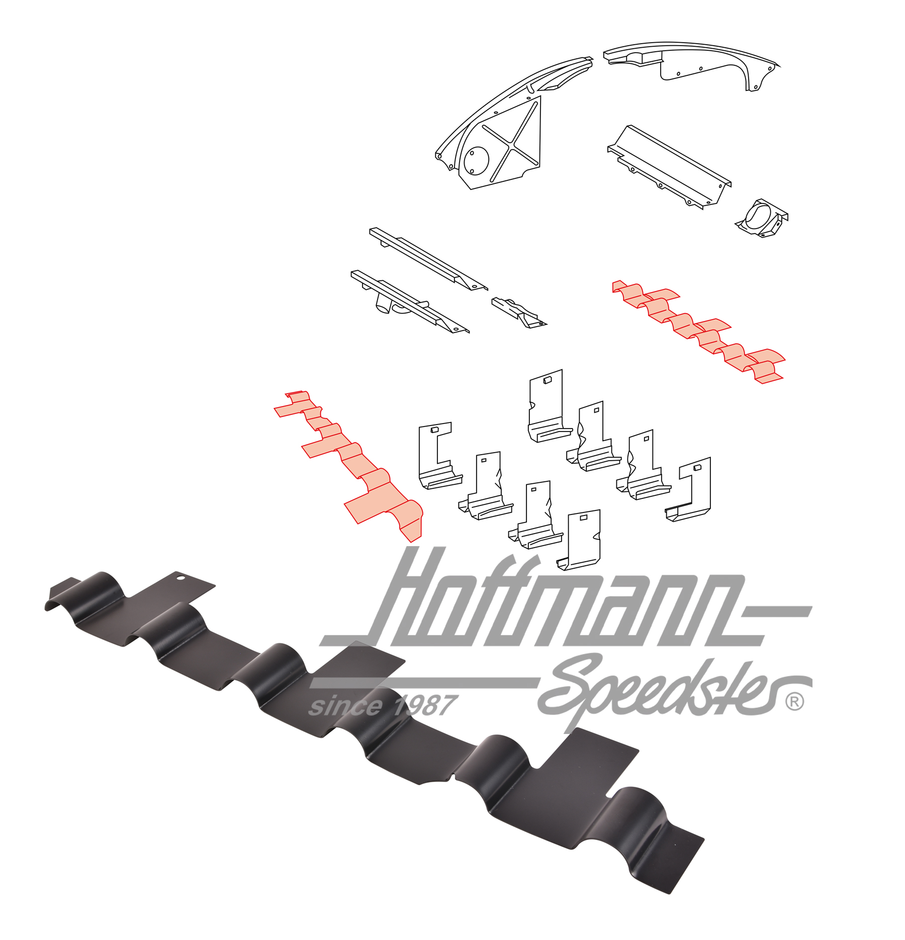 Lamiera del motore, laterale, 911, 76-92, sinistra/destra | 930 106 301 00 | 530-4008-66