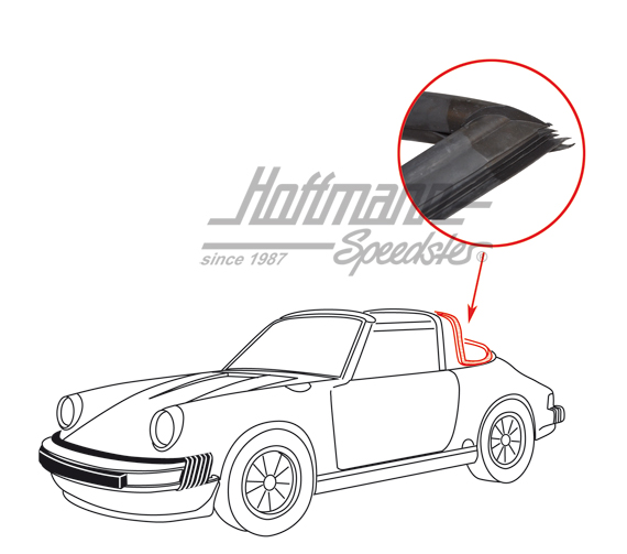 Guarnizione lunotto,  911 Targa, 72-89 | 911 565 052 43 | 515-0343