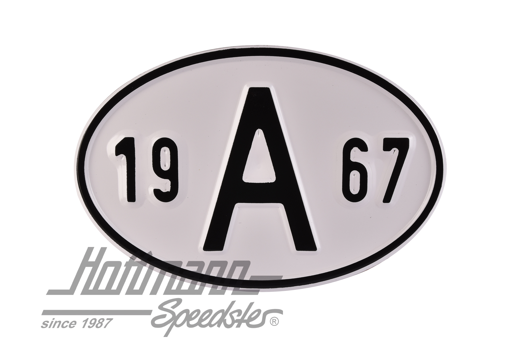 Targa sigla internazionale "A" (Austria), "1967", alluminio |  | 020-2398-67