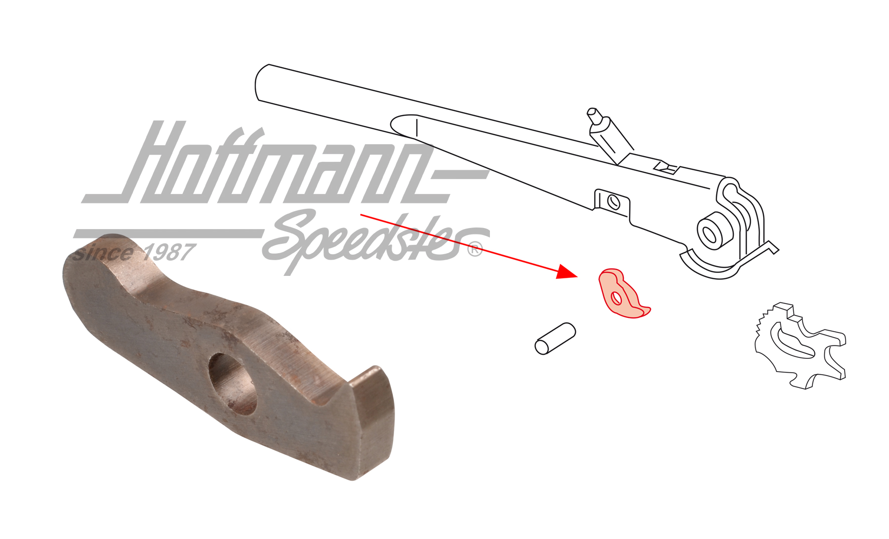 Nottolino di arresto, leva freno a mano | 111 711 321 A | 010-3097-08