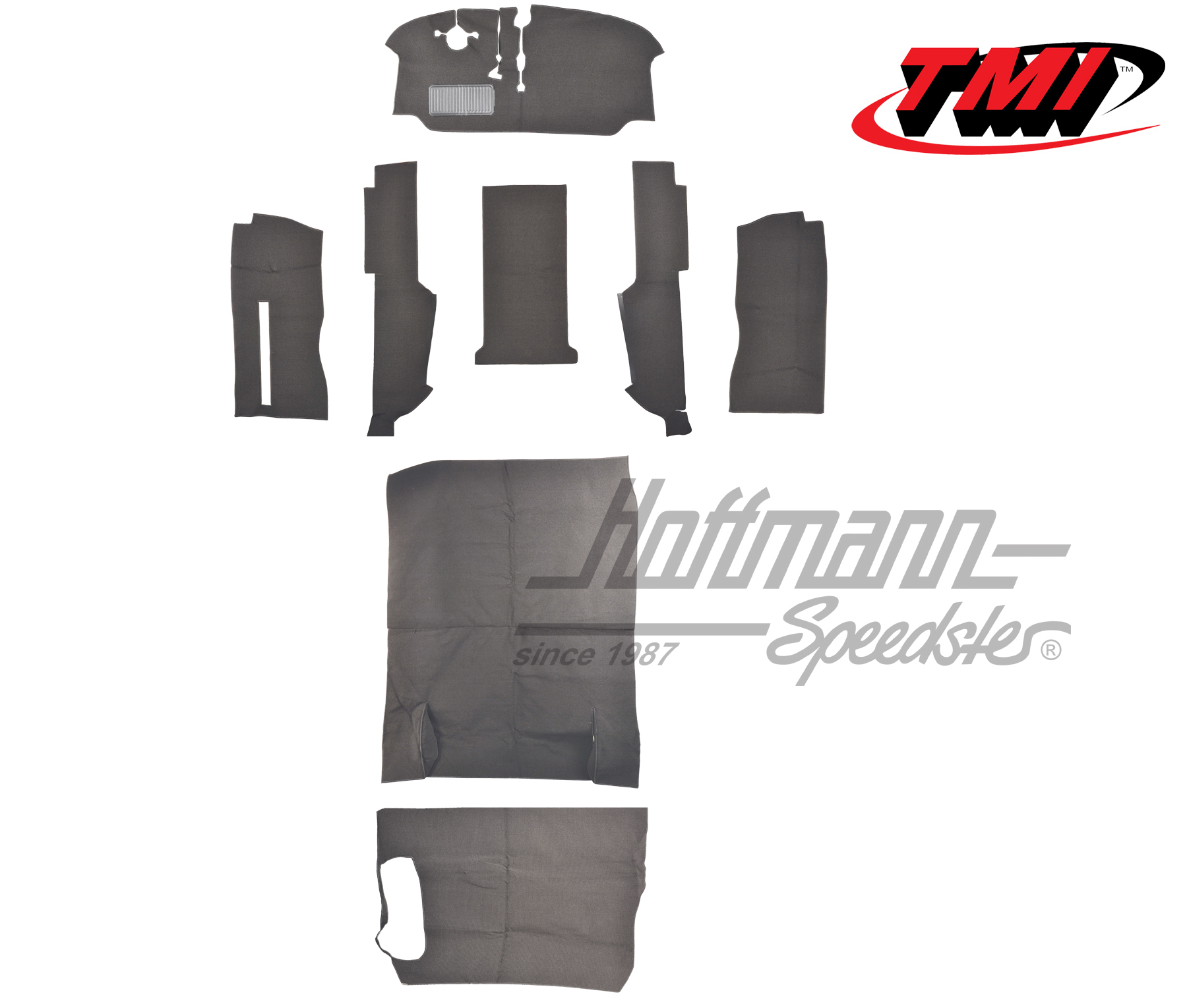 Set tappeti, Furgone T2, 8.72-, grigio | 34-F2106-407 | 098-0030