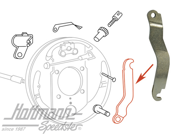 Leva, cavo freno a mano, T1/T2, 55-71,  destra | 211 609 614 B | 089-2675-12