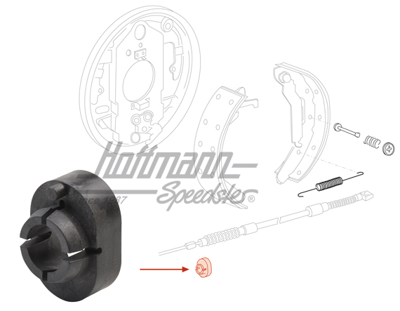 Clip, cavo freno a mano, Furgone T3, -83 | 251 609 719 A | 325-4015