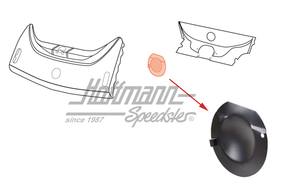 Coperchio, posa ruota di scorta, all'interno
 | 111 805 589 | 050-2134-10