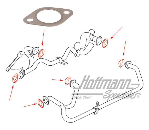 Guranizione, condotta di scarico / testata, WBX | N  901 316 02 | 320-3316