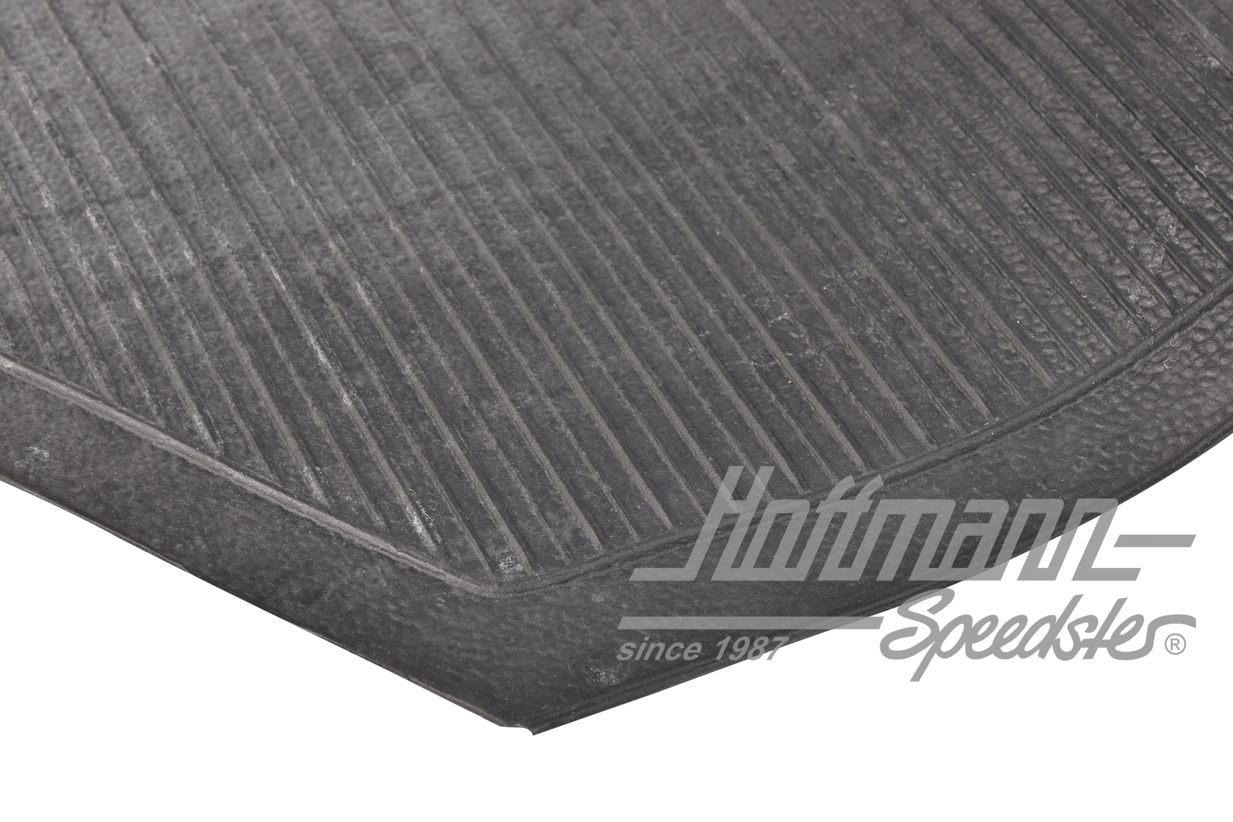 Copertura in gomma, piastra di fondo, anteriore, nera                                               