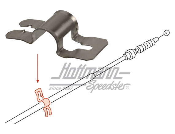 Supporto, cavo freno a mano, Golf 2 | 191 609 207 | 206-1312