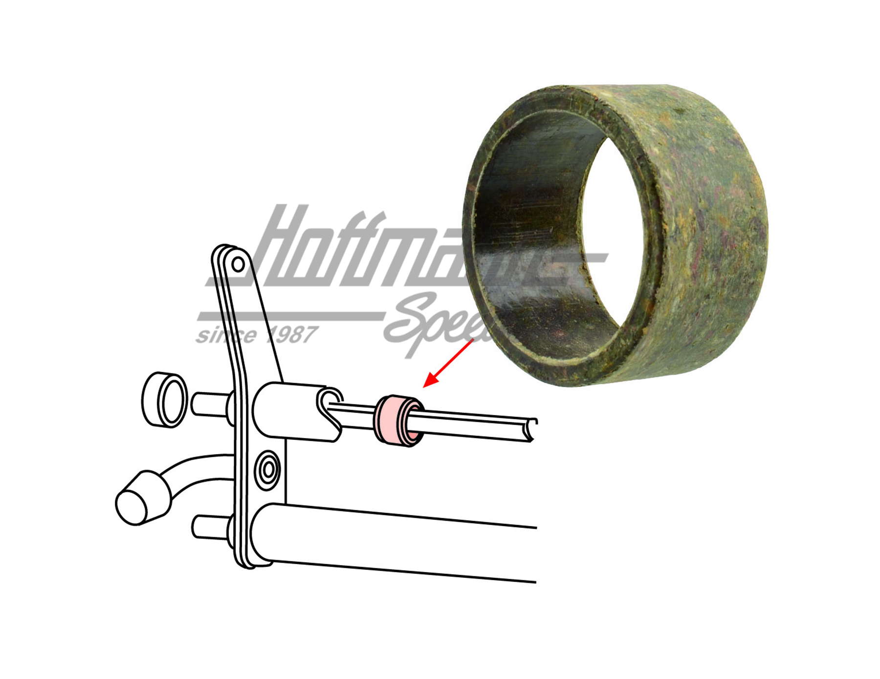 Boccola, avantreno, leva supporto, Duroplast | 131 401 311 | 020-2511-01