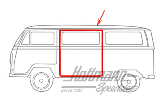Guarnizione porta scorrevole, 8.67-, sinistra | 214 843 791 | 090-6141