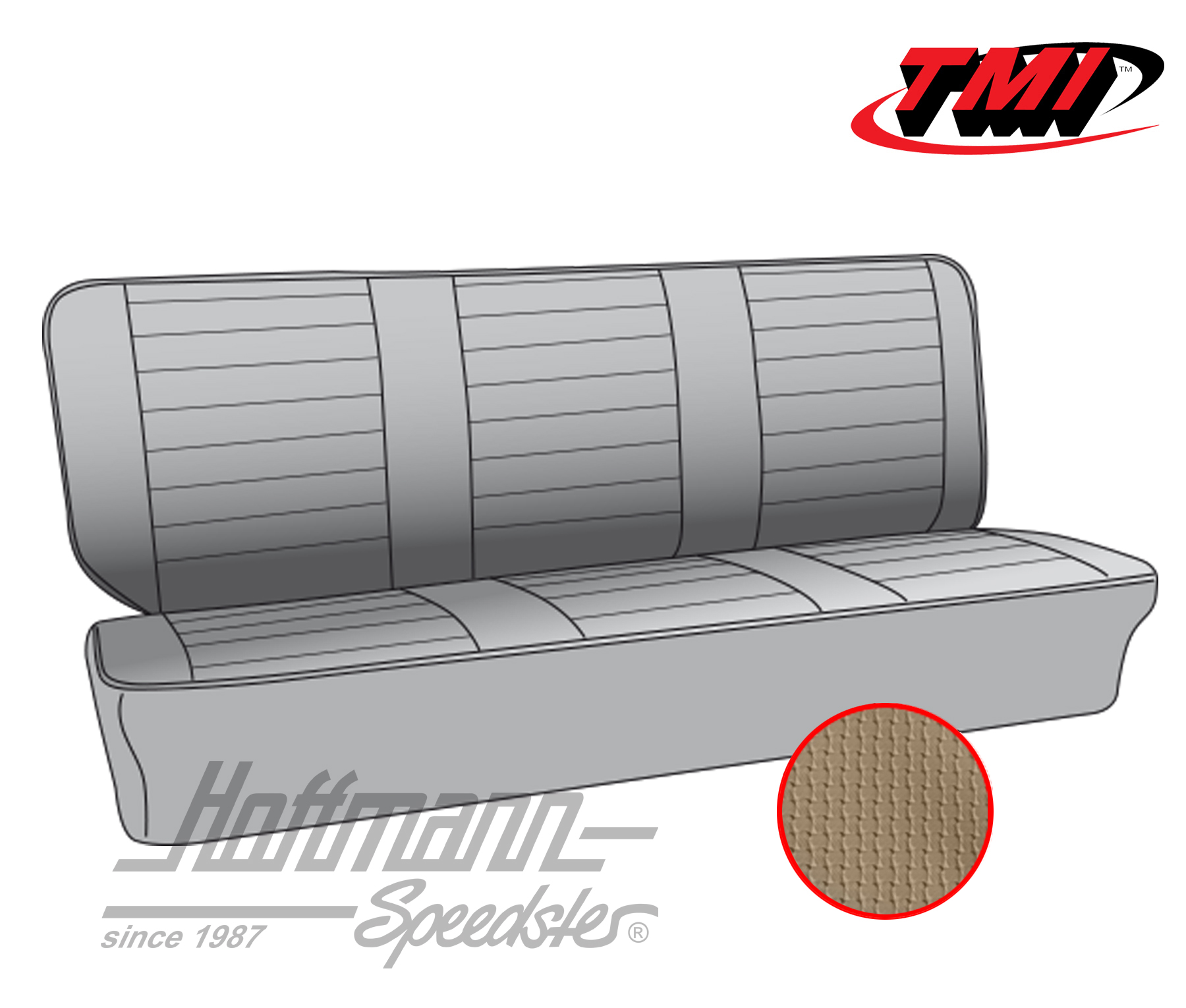 Coprisedile, sedile posteriore, 73-79, beige | 43-2124-04 | 098-0675-30