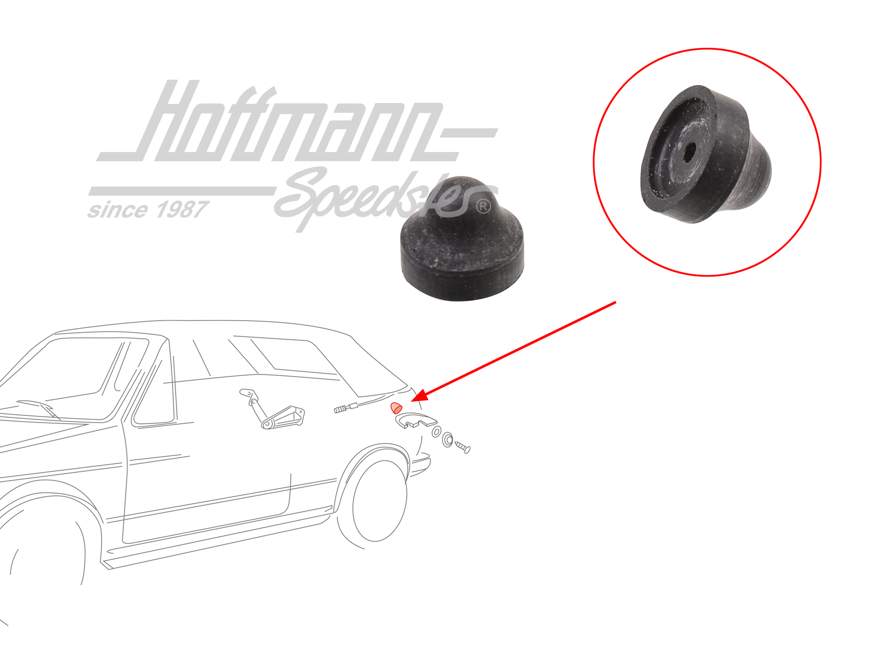 Becuccio, copertura, capote cabriolet, posteriore | 155 871 418 | 180-4390-10