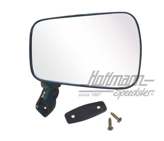 Specchietto retrovisore, Golf 1, plastica, nero, destro | 171 857 502 D | 180-1130-02