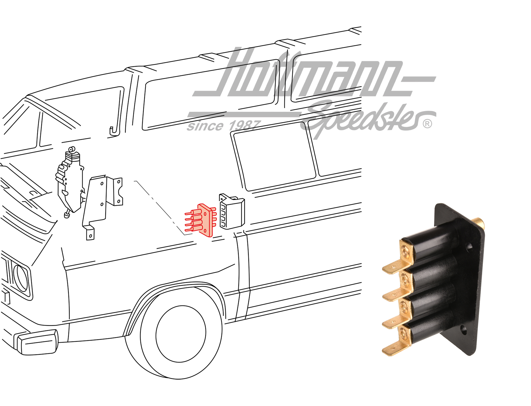Piastra di contatto, porta scorrevole, perno | 253 959 375 | 340-4687-06