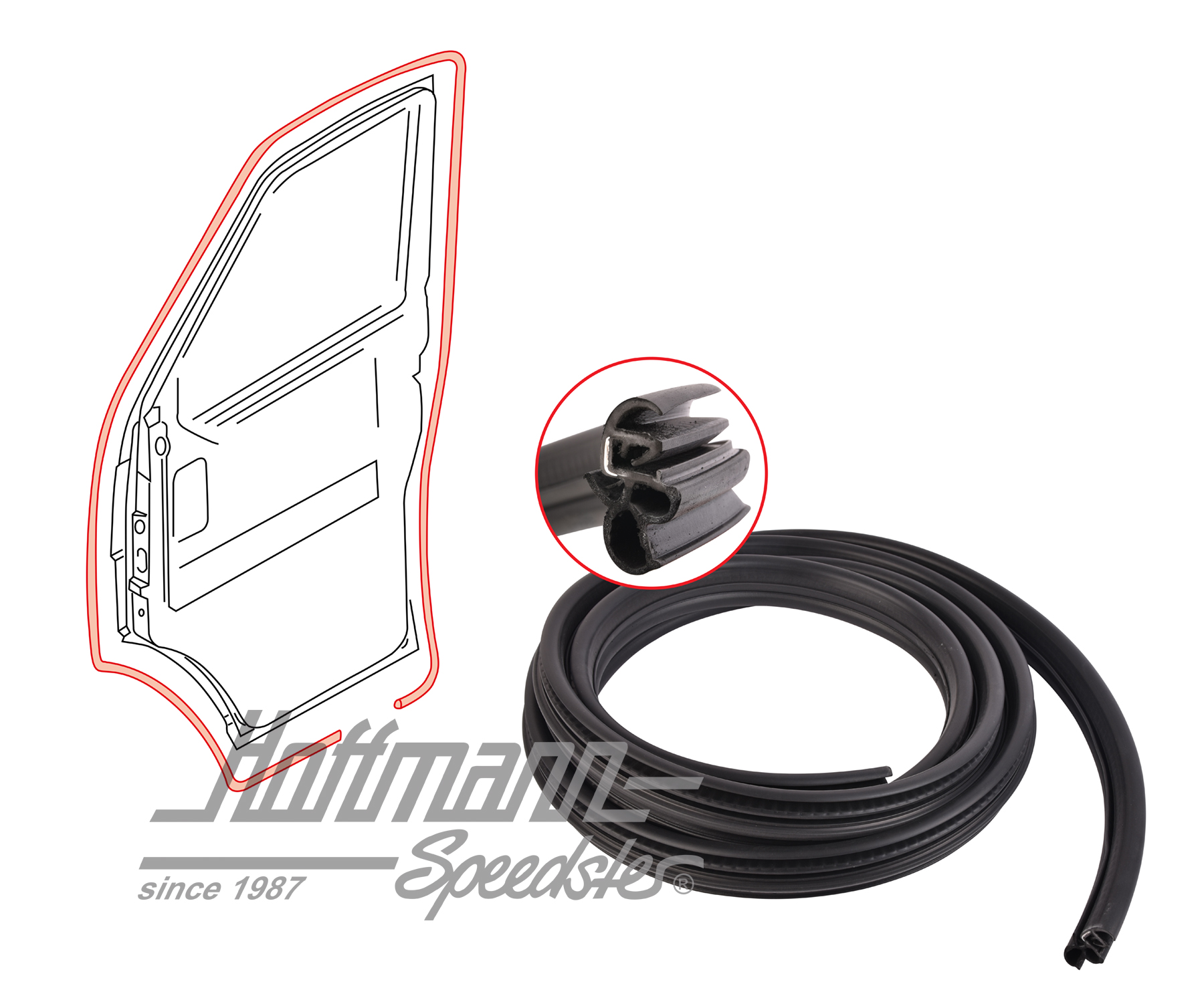 Guarnizione porta
, Furgone T4, sinistra/destra | 7D0 837 911 | 408-1410-20