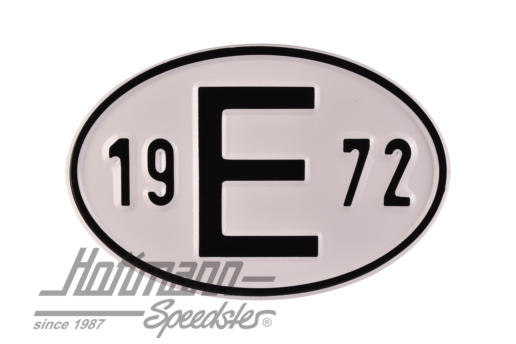 Targa sigla internazionale "E" ( Spagna), "1972", alluminio |  | 020-2403-72