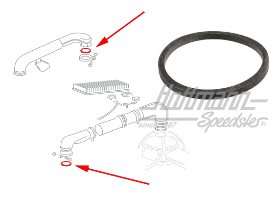 Anello di tenuta, collettore di aspirazione / carburatore | 211 129 643 | 020-0899-24