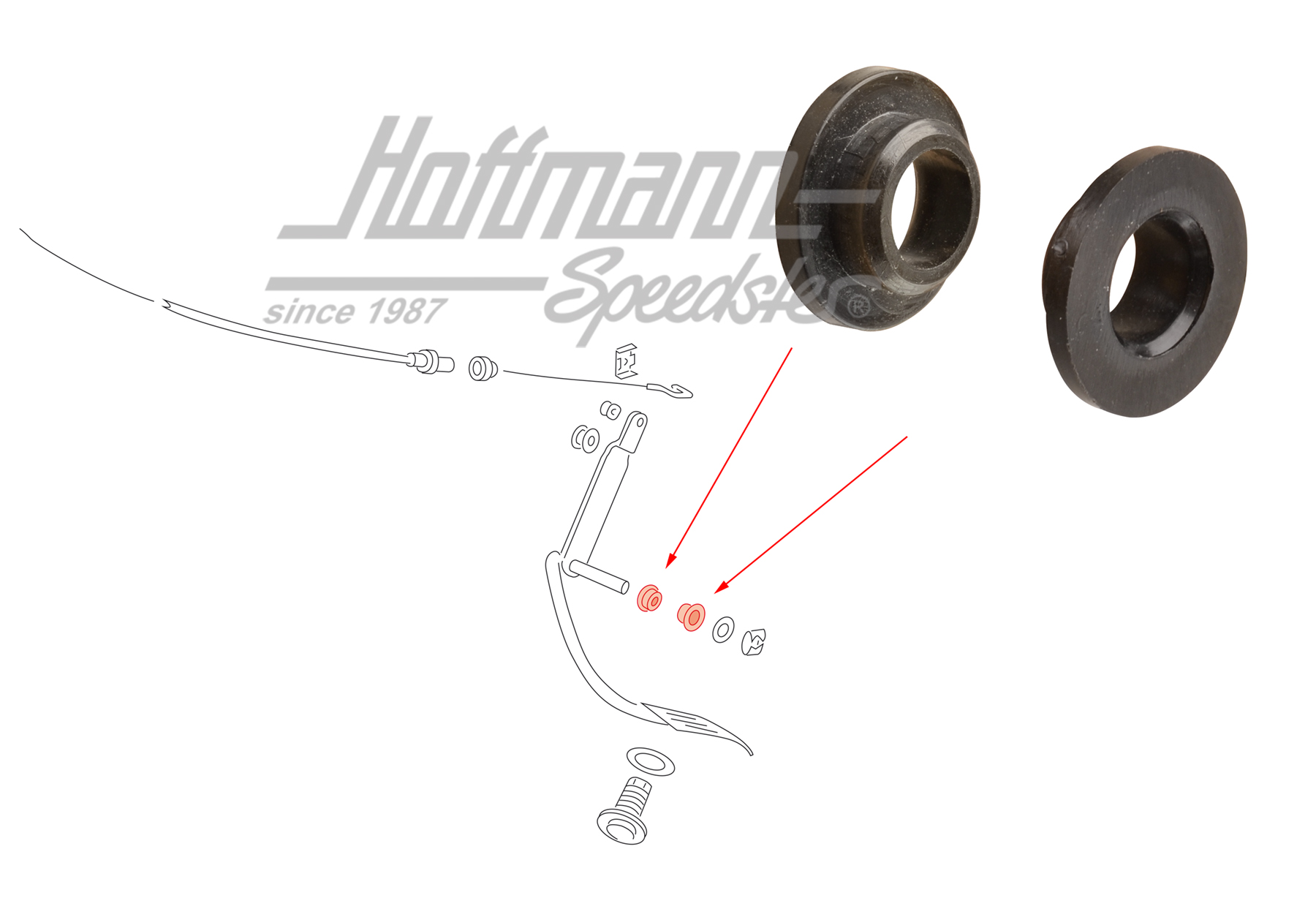 Boccola, acceleratore, Golf 1 | 823 721 543 | 170-1603