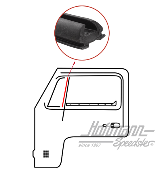 Guarnizione per finestra triangolare, verticale | 211 837 465 | 090-6165