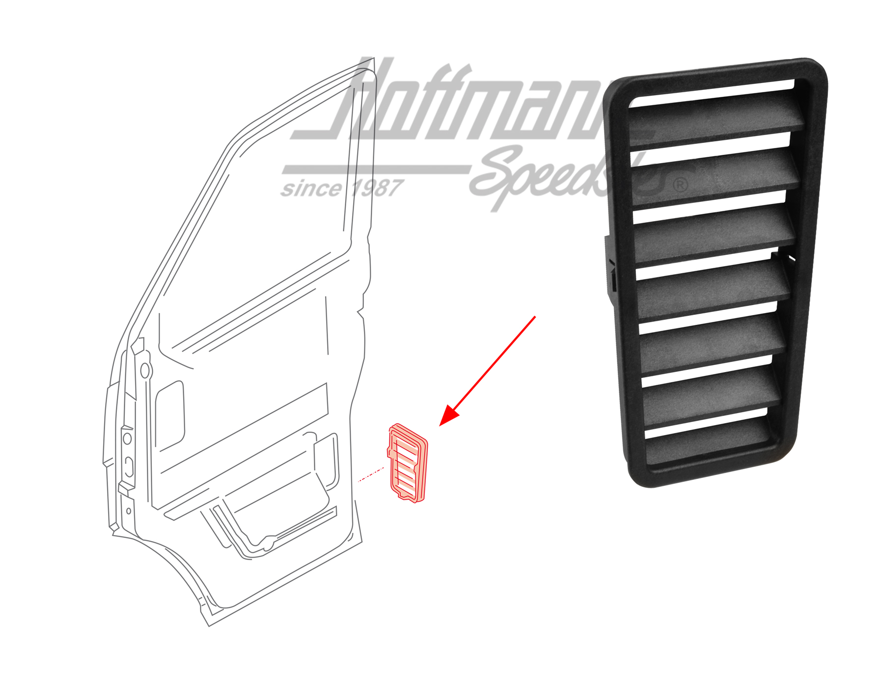Copertura, ventilazione, portiera, anteriore, sinistra/destra | 701 831 735  01C | 408-2610