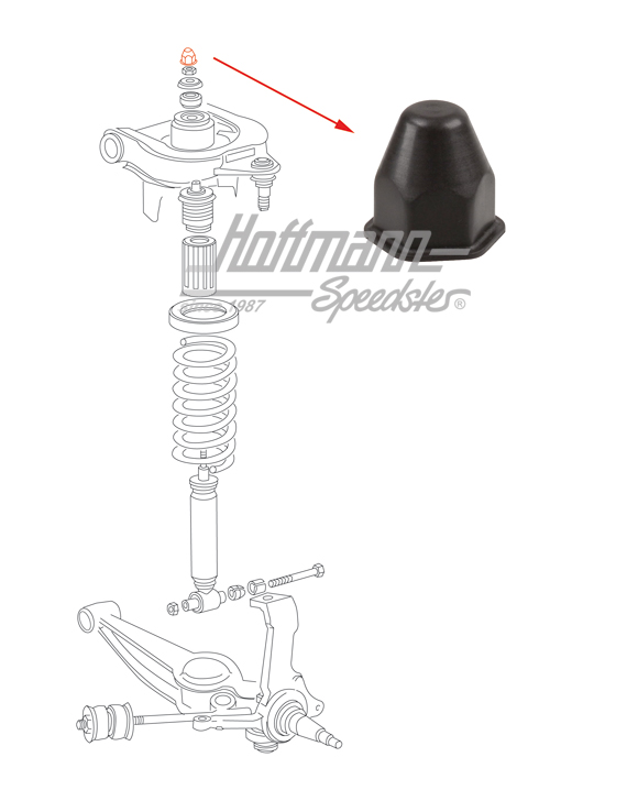 Tappo di copertura, dado ammortizzatore, superiore | 251 413 437 | 330-3560-30