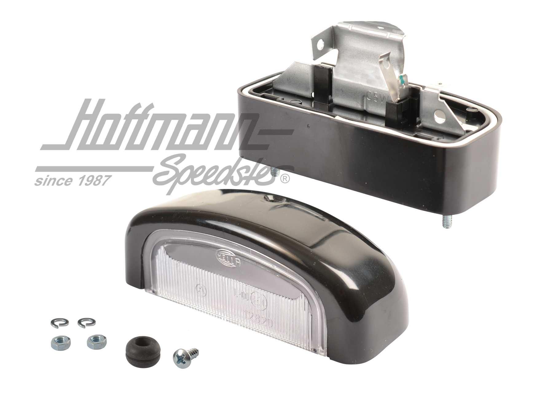 Luce di targa, nera, Hella (alta)                                                                   